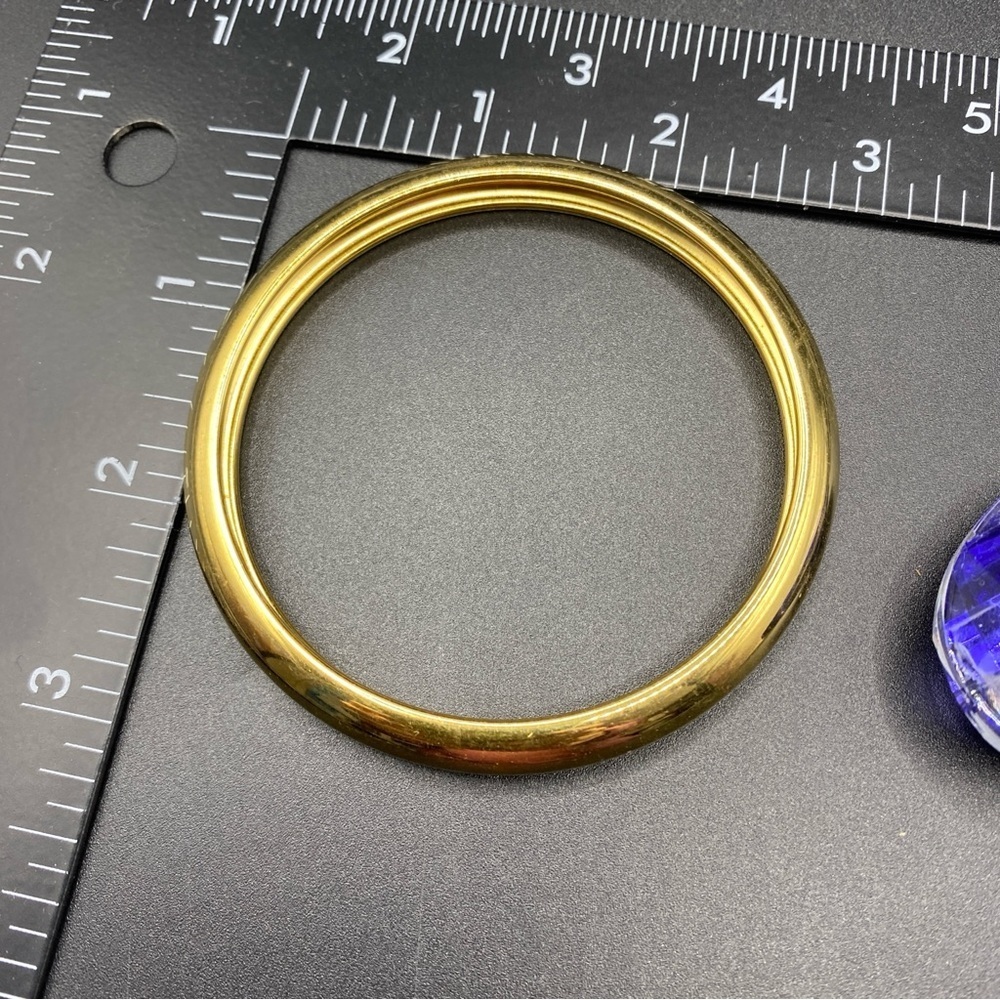 NAPIER Gold Tone Bangle Shiny Bright - Picture 3 of 8